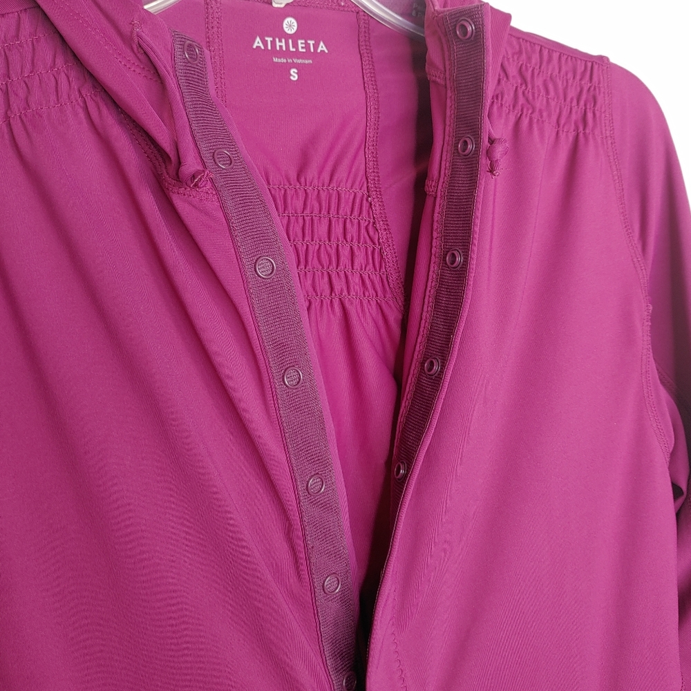 Athleta Hooded Long Sleeve Lightweight Pullover Sm - Picture 6 of 10